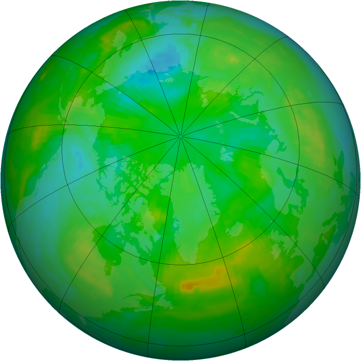 Arctic ozone map for 24 July 1994